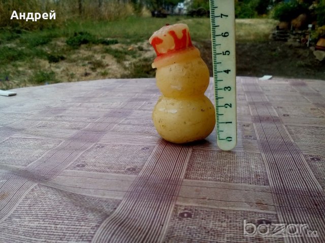 Свещ,снежен човек, снимка 3 - Антикварни и старинни предмети - 19396913