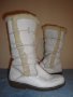 Бели кожени дамски ботуши (тип апрески) "Polaris" ("Поларис"), естествена кожа и агнешка вълна, боти, снимка 3