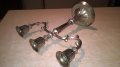 Silver plated-made in hong kong-антика-свещник- внос швеицария, снимка 5