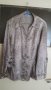 Сатенена блуза с кафява жилетка, размер Л, снимка 1 - Блузи с дълъг ръкав и пуловери - 18188555