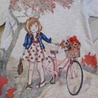 Момиченце с колело детска блуза, снимка 2 - Детски Блузи и туники - 21242500