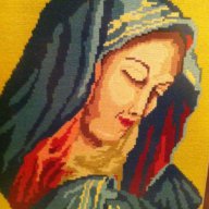 Уникален гоблен-МАЛКА Богородица, снимка 2 - Гоблени - 7329070