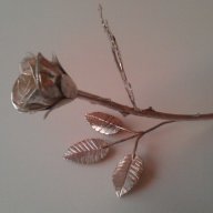 Сребърна розичка, снимка 2 - Колиета, медальони, синджири - 13542979