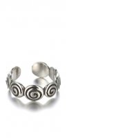 Сребърен пръстен спирала, снимка 1 - Пръстени - 19346295