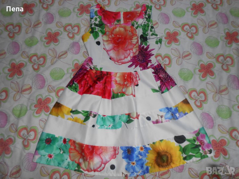 Слънчева стилна рокля размер L , снимка 1