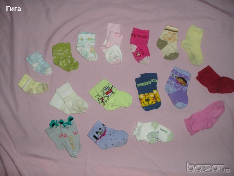 Тънки бебешки чорапки за 3-6-9 месеца, снимка 1
