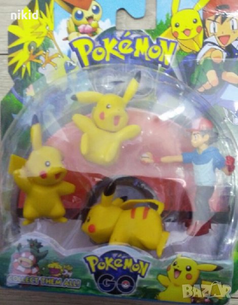 4 бр pokemon Покемон Пикачу фигурки PVC за игра и украса торта декорация, снимка 1