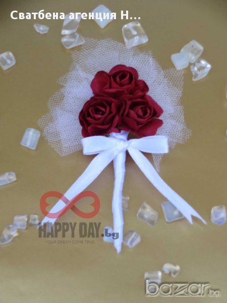 Сватбени бутонери - бутониера за ревер Бюти, снимка 1