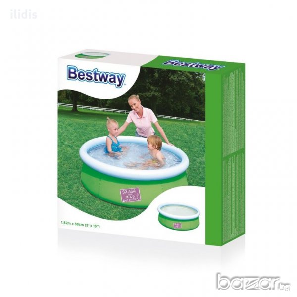 Детски басейн кръгъл надуваем 1.52м x 38см BESTWAY 57241, снимка 1