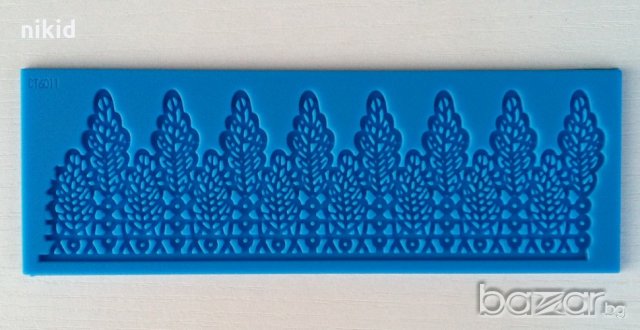 Стръкове израстъци силиконова форма молд борд кант релеф за украса и декор торта фондан, снимка 1 - Форми - 18668512