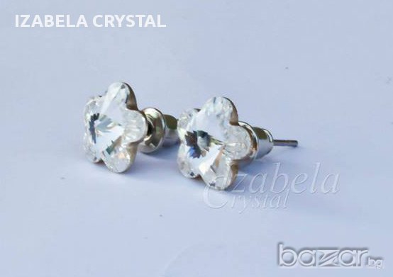 Комплект Сваровски "flower" Swarovski elements, снимка 6 - Бижутерийни комплекти - 8055400