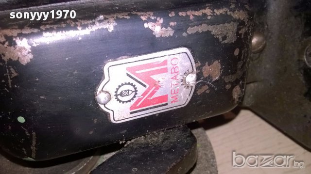 METABO-антика-Metabo-germany-ретро шмиргел-ръчен-20/20см, снимка 5 - Антикварни и старинни предмети - 15451751