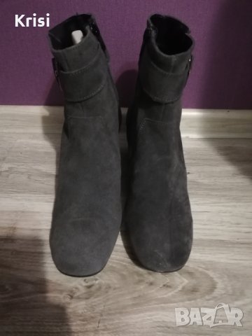 Дамски боти естествен велур, снимка 5 - Дамски боти - 23454728