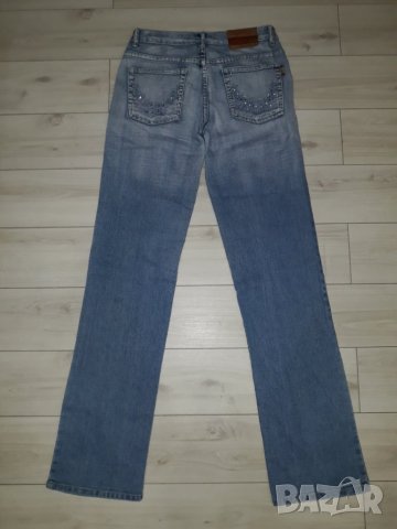 Дамски светлосини дънки марка WZL с камъчета, снимка 3 - Дънки - 23815315