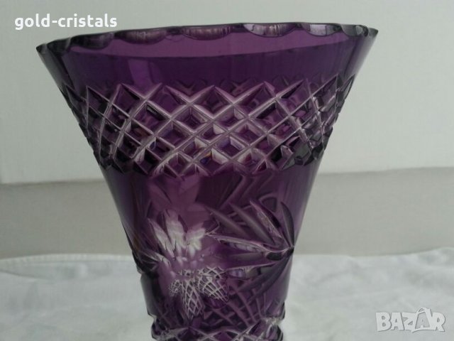 Кристална ваза цветен кристал, снимка 9 - Антикварни и старинни предмети - 23822279
