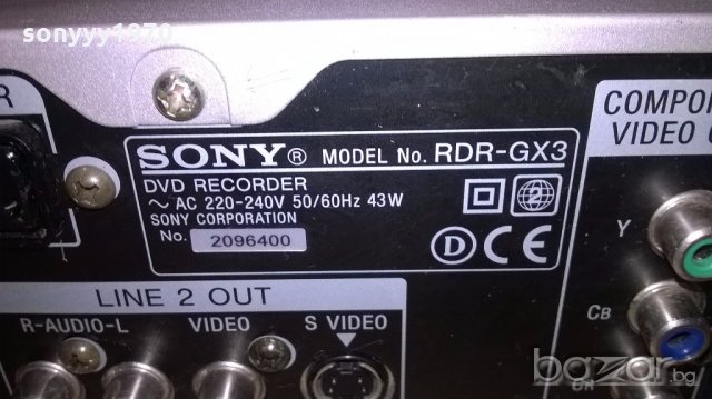 sony rdr-gx3 dvd recorder-за ремонт-внос франция, снимка 17 - Ресийвъри, усилватели, смесителни пултове - 19781169