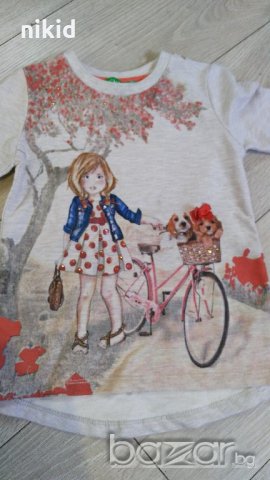 Момиченце с колело детска блуза, снимка 2 - Детски Блузи и туники - 21242500