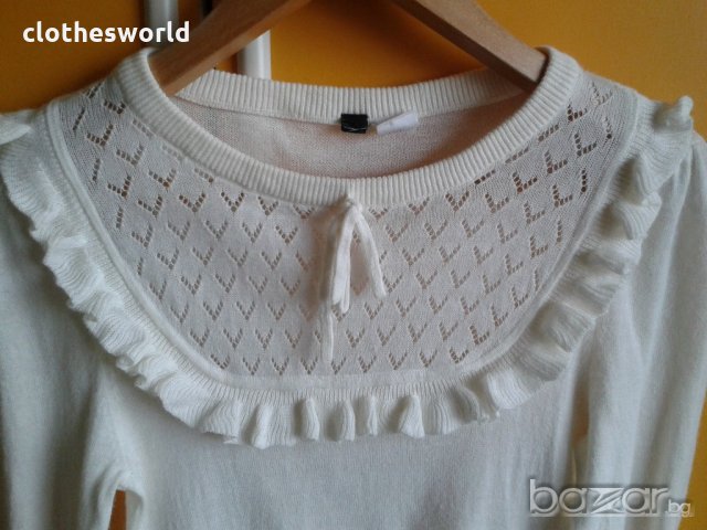 Дамска блуза в кремав цвят, снимка 2 - Блузи с дълъг ръкав и пуловери - 19855370