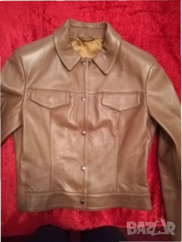 НОВОМаслено зелено яке естествена кожа, снимка 7 - Якета - 25228811