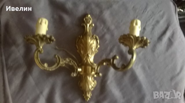 бароков аплик за стена от бронз, снимка 1 - Лампи за стена - 25188576