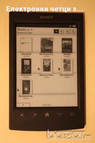 Електронен четец ereader Sony PRS-T2 6" E-ink 2GB Audio, снимка 6 - Електронни четци - 10799389