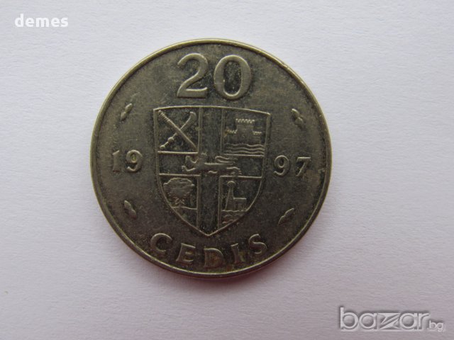 Гана - 20 седи, 1997 г. - 217m, снимка 4 - Нумизматика и бонистика - 17396906