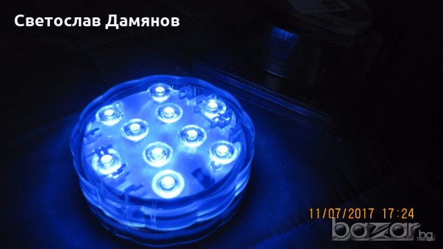 Ефектна лед лампа водоустойчива потопяема с дистанционно, снимка 3 - Лед осветление - 20142541