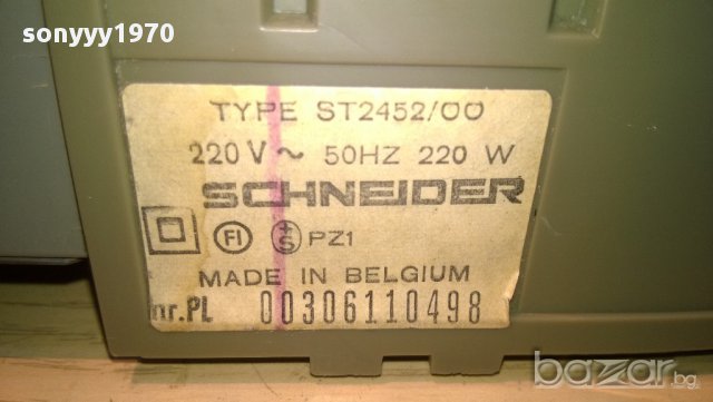 schneider st2452/00-stereo amplifier-made in belgium-внос швеицария, снимка 11 - Ресийвъри, усилватели, смесителни пултове - 11389051