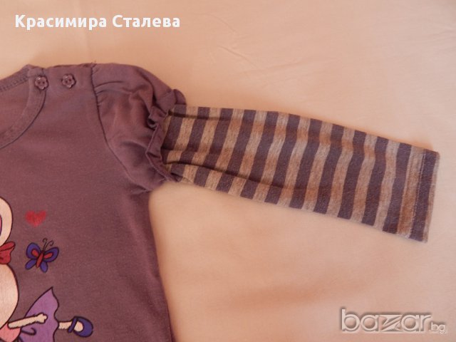 Пролет-есен-лилава блузка за 18-24 мес., снимка 2 - Бебешки блузки - 9780140