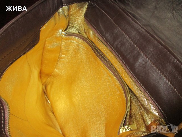 ЕСТЕСТВЕНА КОЖА на BELLA MILLA-ITALY - голяма кафява дамска чанта, снимка 10 - Чанти - 12856245