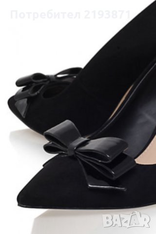 Елегантни черни велурени обувки Kurt Geiger номер 37 и номер 40, снимка 12 - Дамски обувки на ток - 24280076
