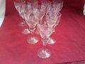 Ретро. стъклени чаши за ракия  гравирани, снимка 5