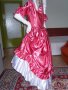 Бална рокля във викториански стил в розово и бяло, снимка 5