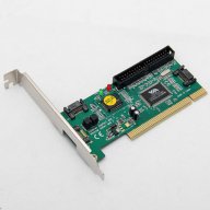 3 Sata Serial Ata IDE Port Pci Card to Sata карта с кабел разклонител за компютър, снимка 2 - Кабели и адаптери - 8799043