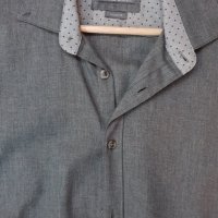 Zara man мъжка официална сива риза, снимка 3 - Ризи - 24141248