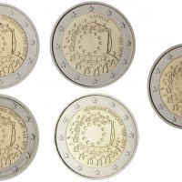 2 Евро монети ''30 Години Флага на Европа" 2015 - пълен сет 23 бр., снимка 8 - Нумизматика и бонистика - 15990737