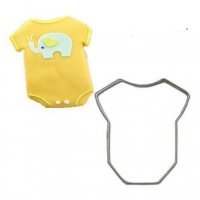 Бебешка дреха късо боди метална форма резец украса бисквитки фондан, снимка 1 - Форми - 25144880