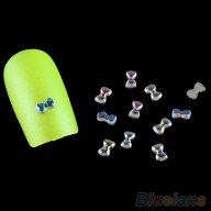 микс 6 вида ситни формички сребристи камъчета кристали капси декорация 3д ефект за нокти м, снимка 3 - Продукти за маникюр - 16699021