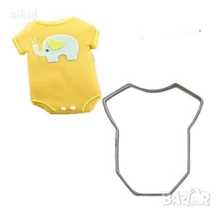 Бебешка дреха късо боди метална форма резец украса бисквитки фондан, снимка 1