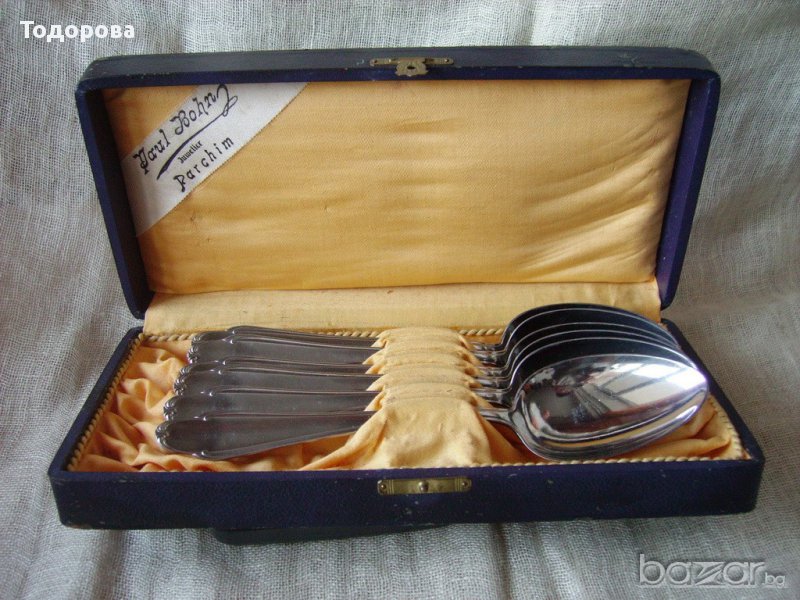 Старинен комплект райх прибори в кутия, снимка 1