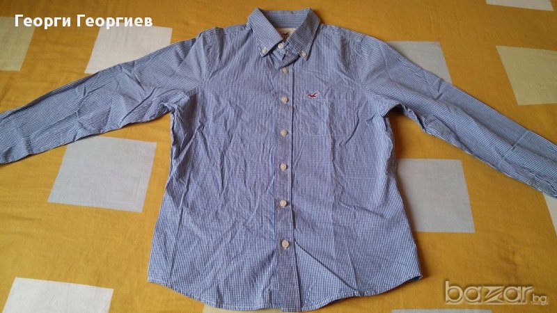 Мъжка риза Holister/Холистър, 100% оригинал, прекрасен син цвят, високо качество на използваните мат, снимка 1