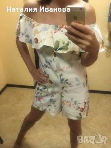 Красив дамски гащеризон с флорални мотиви, снимка 7 - Гащеризони - 26150623