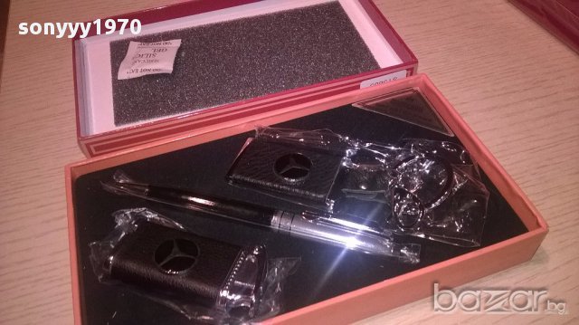 Mercedes-луксозeн подаръчен комплект 20/12см-внос швеицария, снимка 5 - Антикварни и старинни предмети - 16342925