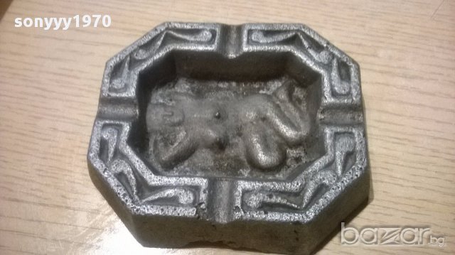 Пепелник с гола дама-бронз 12/11см, снимка 5 - Антикварни и старинни предмети - 16008606