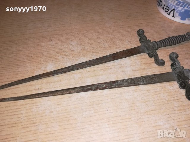 антики-31х7см-2бр ретро ножове-метал-внос швеицария, снимка 10 - Колекции - 21600216