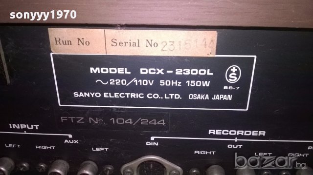 Колекционерски sanyo dcx-2300l-made in japan-внос швеицария, снимка 13 - Ресийвъри, усилватели, смесителни пултове - 18059646