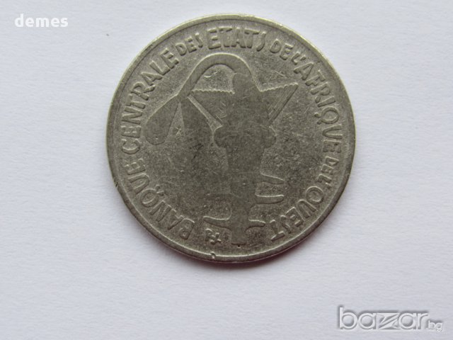 Западно Африкански Щати, Мали, 100 франка, 1975, 308 m, снимка 2 - Нумизматика и бонистика - 17460754