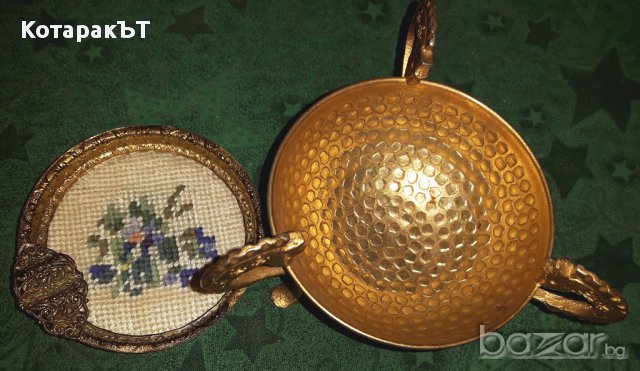 Месингов/бронзов старинен Уникален комплект - 3 части, снимка 4 - Антикварни и старинни предмети - 16333278