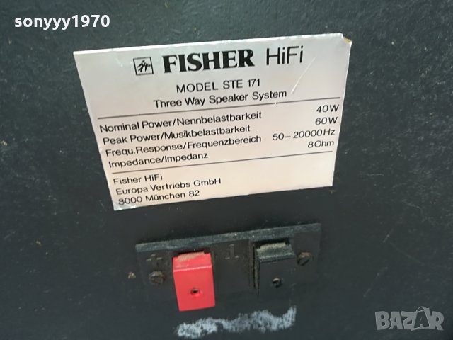fisher model ste 171-2x60w-germany-внос швеицария, снимка 15 - Тонколони - 25882808