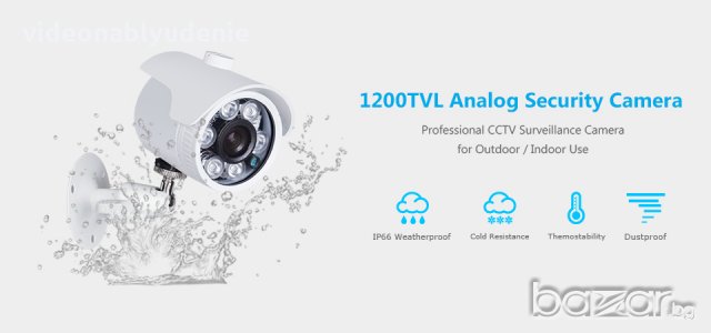 Метална HD AHD 720р 1MPX 1/2.5" 6H.LEDS IR-CUT IP66 Удароустойчива Водоустойчива Охранителна Камера, снимка 5 - Камери - 18999902